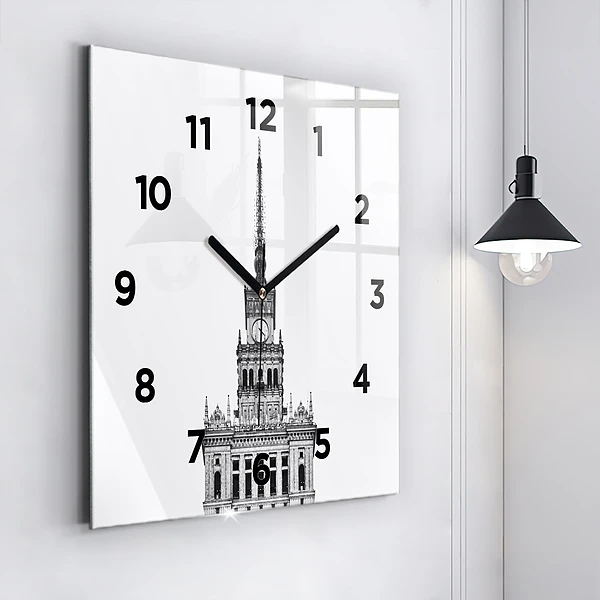 Wanduhr modern quadratisch Palast der Kultur und Wissenschaft