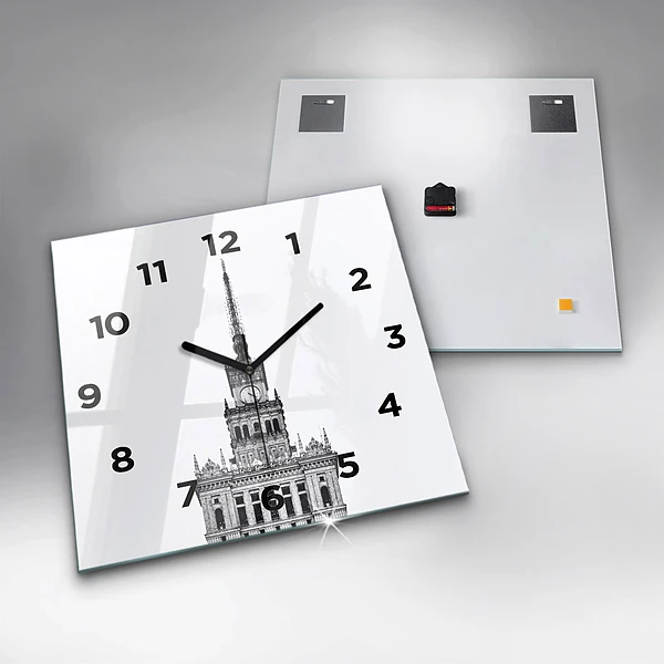 Wanduhr modern quadratisch Palast der Kultur und Wissenschaft