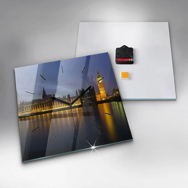 Wanduhr quadratisch mit motiv Winchester Palast London