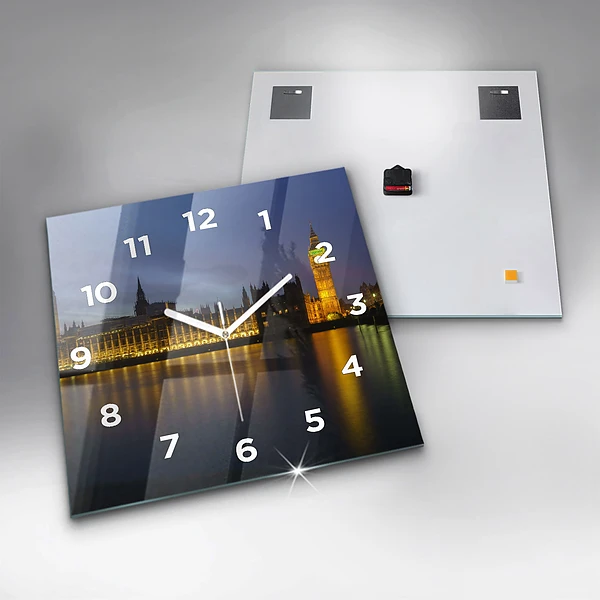 Wanduhr quadratisch mit motiv Winchester Palast London