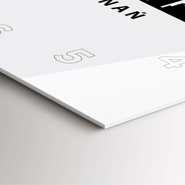 Wanduhr quadratisch Grafik der Skyline von Poznan
