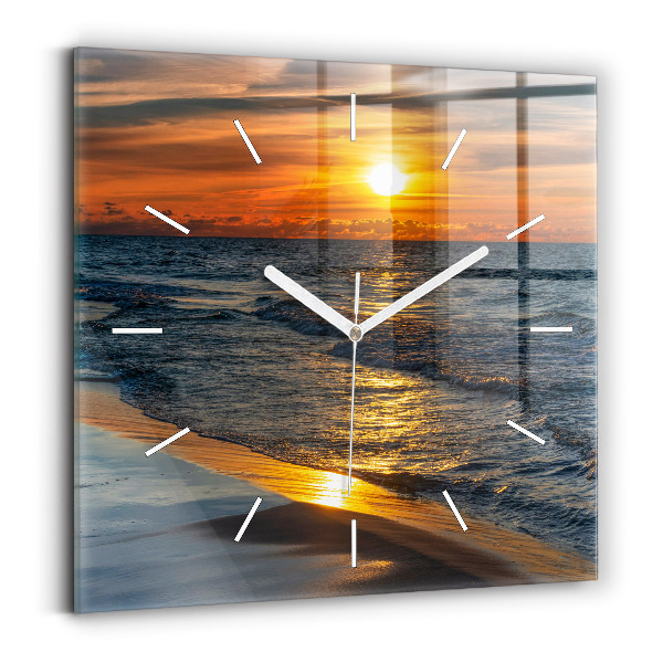 Wanduhr modern quadratisch Władysławowo Ostsee