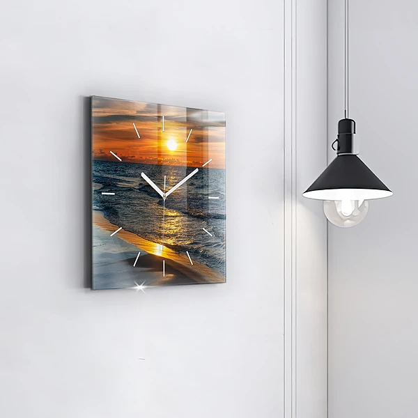 Wanduhr modern quadratisch Władysławowo Ostsee