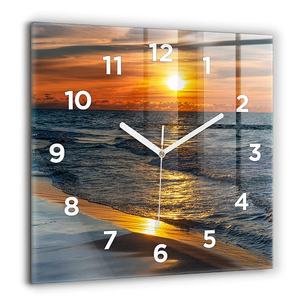 Wanduhr modern quadratisch Władysławowo Ostsee
