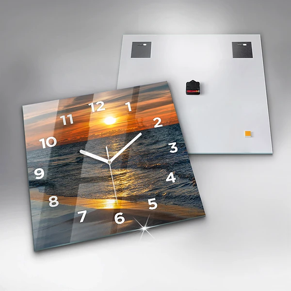 Wanduhr modern quadratisch Władysławowo Ostsee