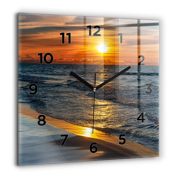 Wanduhr modern quadratisch Władysławowo Ostsee