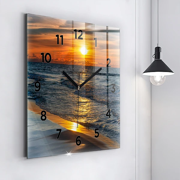 Wanduhr modern quadratisch Władysławowo Ostsee