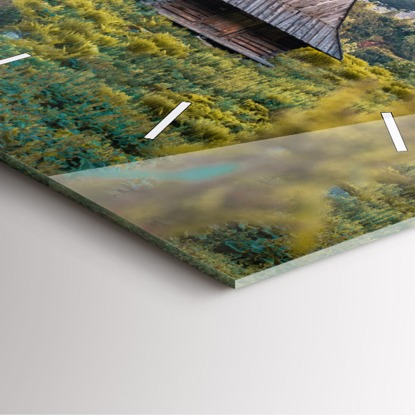 Wanduhr modern quadratisch Hütte im Tatra-Gebirge