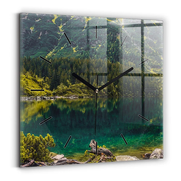 Wanduhr modern quadratisch Morskie Oko im Tatra-Gebirge