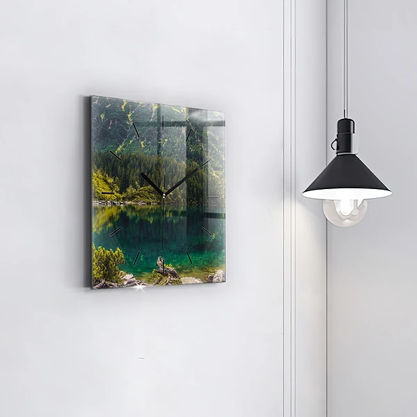 Wanduhr modern quadratisch Morskie Oko im Tatra-Gebirge