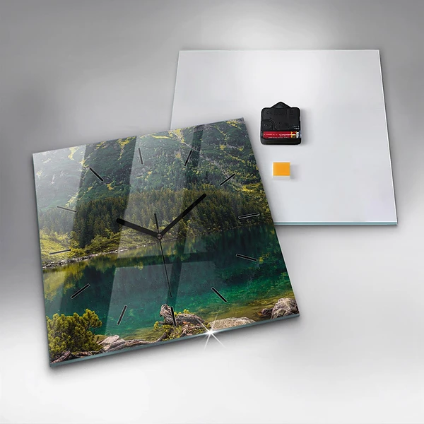 Wanduhr modern quadratisch Morskie Oko im Tatra-Gebirge