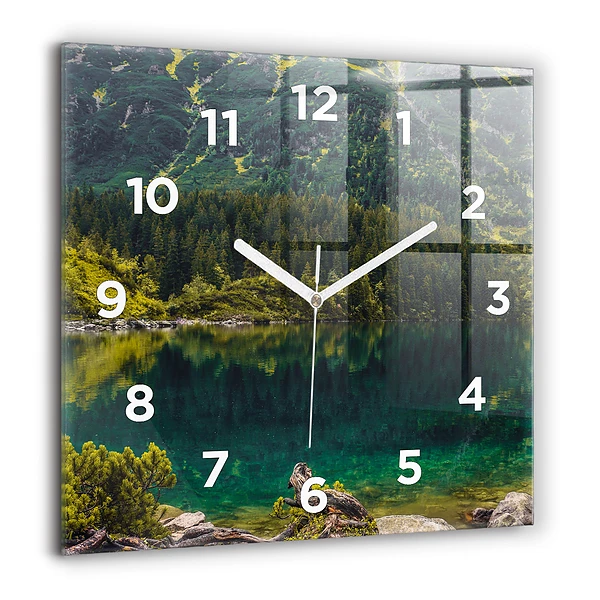 Wanduhr modern quadratisch Morskie Oko im Tatra-Gebirge