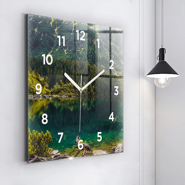 Wanduhr modern quadratisch Morskie Oko im Tatra-Gebirge