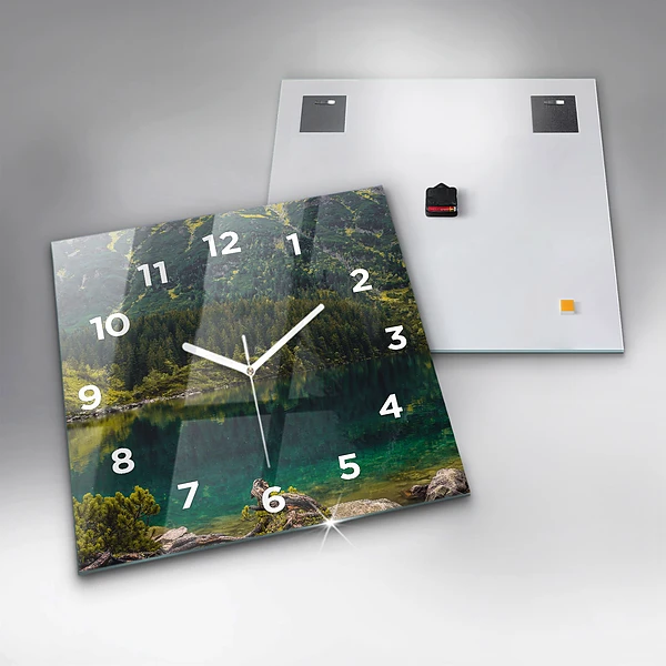 Wanduhr modern quadratisch Morskie Oko im Tatra-Gebirge