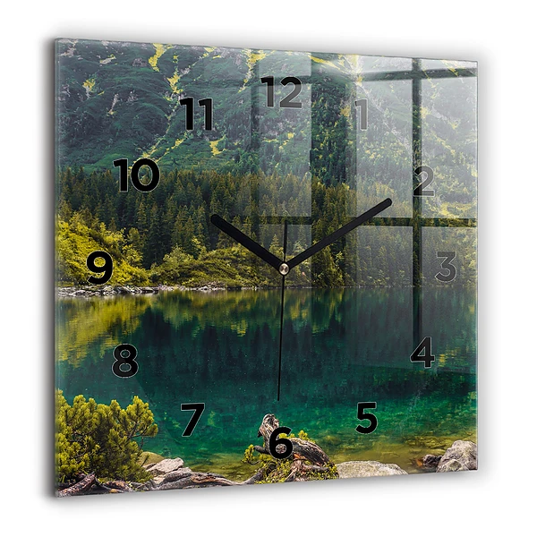 Wanduhr modern quadratisch Morskie Oko im Tatra-Gebirge