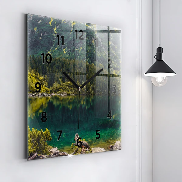 Wanduhr modern quadratisch Morskie Oko im Tatra-Gebirge