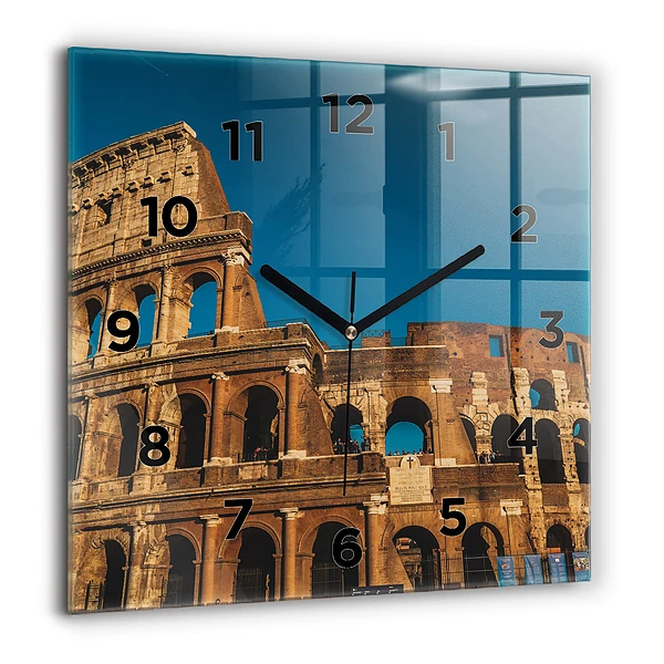 Wanduhr quadratisch mit motiv Kolosseum in Italien