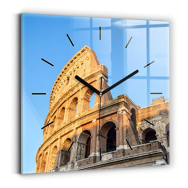 Wanduhr quadratisch Kolosseum in Rom