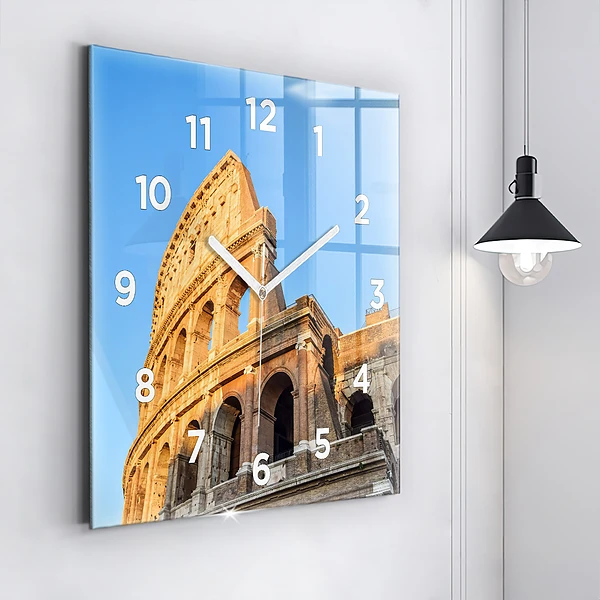 Wanduhr quadratisch Kolosseum in Rom