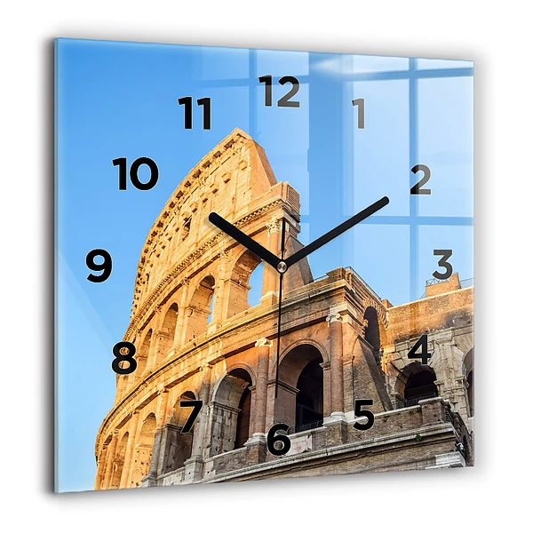 Wanduhr quadratisch Kolosseum in Rom
