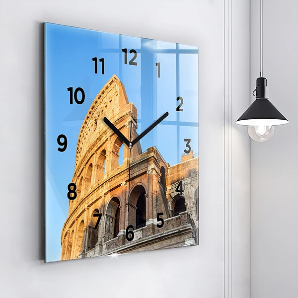 Wanduhr quadratisch Kolosseum in Rom