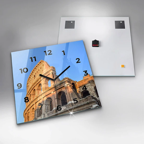 Wanduhr quadratisch Kolosseum in Rom