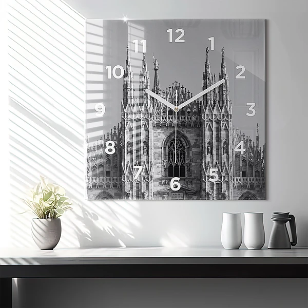 Wanduhr quadratisch Dom von Mailand Kathedrale