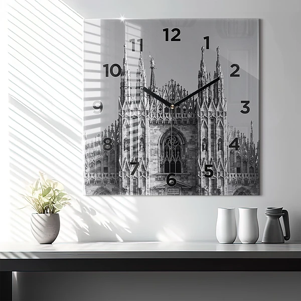 Wanduhr quadratisch Dom von Mailand Kathedrale
