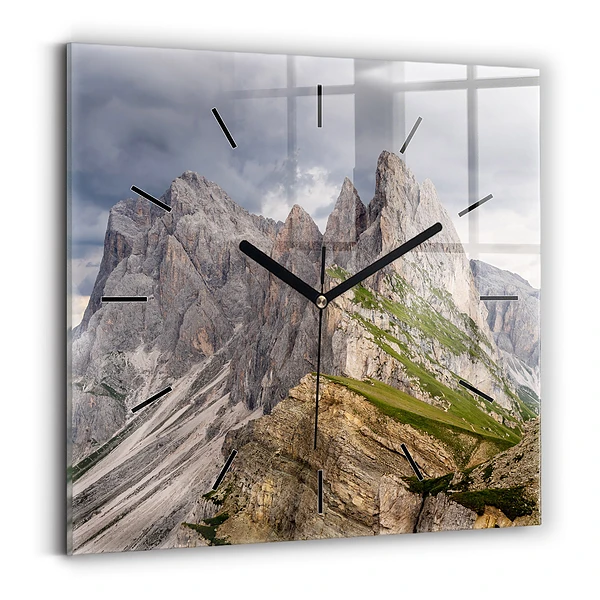 Wanduhr quadratisch Felsige Berge