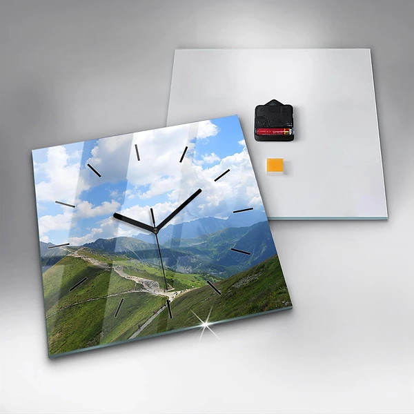Wanduhr quadratisch mit motiv Kasprowy Wierch Zakopane