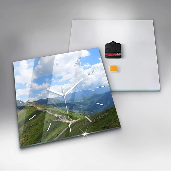 Wanduhr quadratisch mit motiv Kasprowy Wierch Zakopane