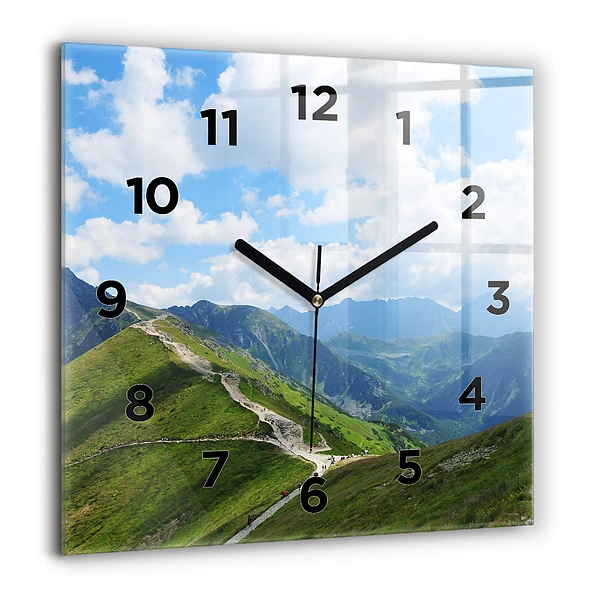 Wanduhr quadratisch mit motiv Kasprowy Wierch Zakopane