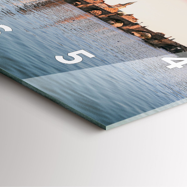 Wanduhr modern quadratisch Karlsbrücke in Prag