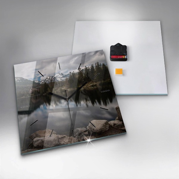 Wanduhr quadratisch mit motiv Hohe Tatra in der Slowakei