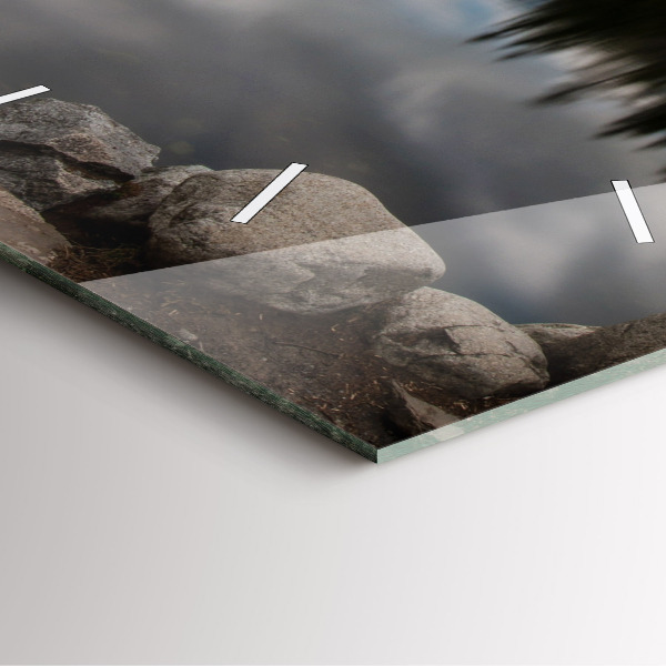 Wanduhr quadratisch mit motiv Hohe Tatra in der Slowakei