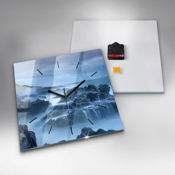 Wanduhr quadratisch Leuchtturm