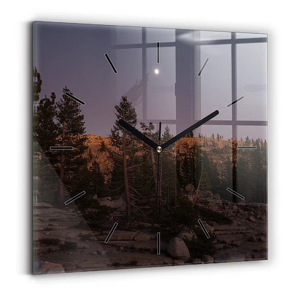 Wanduhr modern quadratisch Die felsige Straße von Yosemite