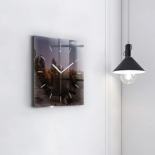 Wanduhr modern quadratisch Die felsige Straße von Yosemite