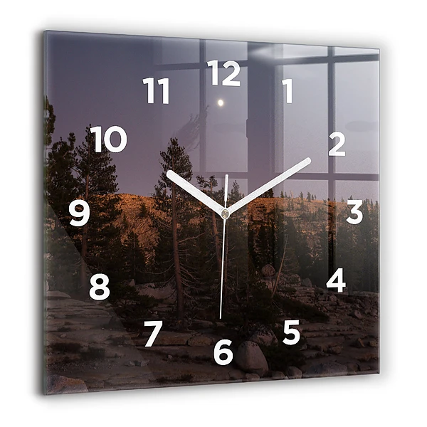 Wanduhr modern quadratisch Die felsige Straße von Yosemite
