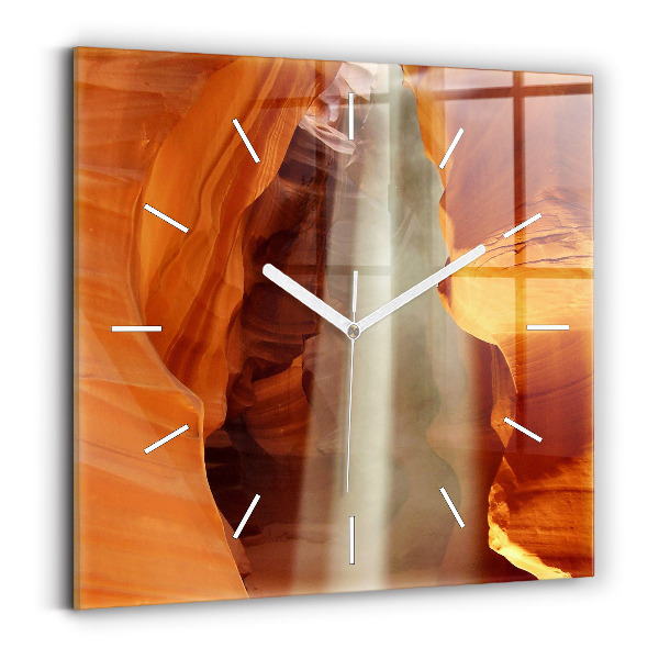Wanduhr quadratisch mit motiv Wüstenschlucht