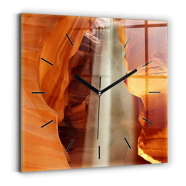 Wanduhr quadratisch mit motiv Wüstenschlucht