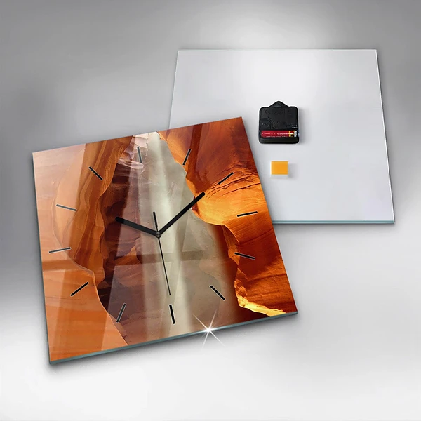 Wanduhr quadratisch mit motiv Wüstenschlucht