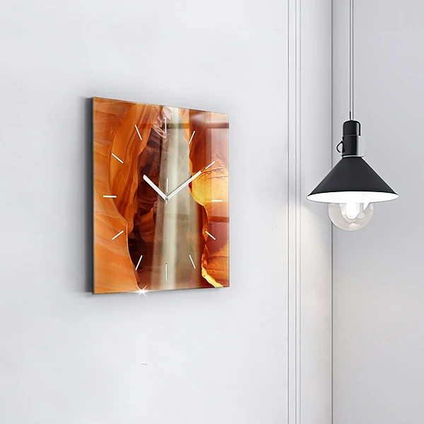 Wanduhr quadratisch mit motiv Wüstenschlucht