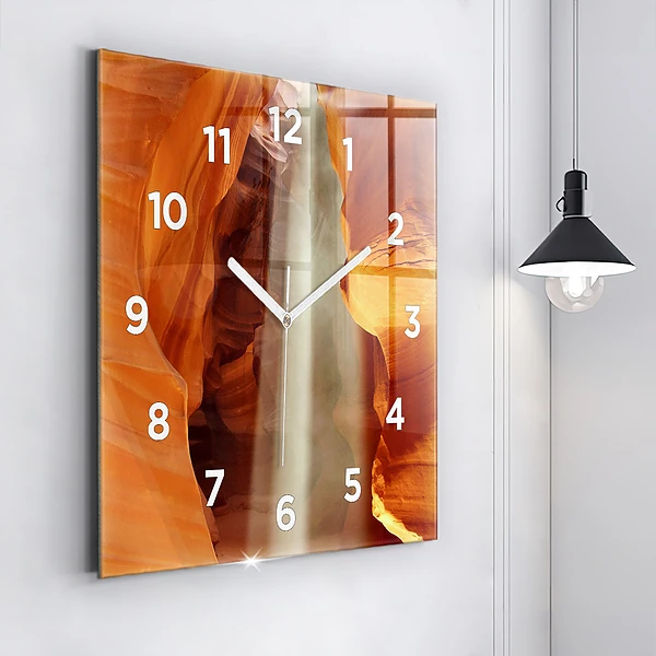 Wanduhr quadratisch mit motiv Wüstenschlucht