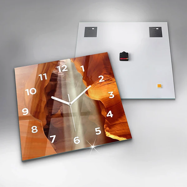 Wanduhr quadratisch mit motiv Wüstenschlucht
