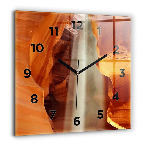 Wanduhr quadratisch mit motiv Wüstenschlucht