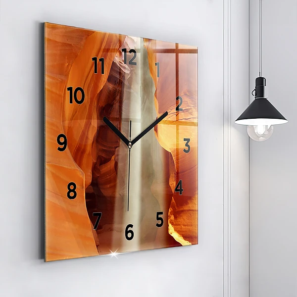 Wanduhr quadratisch mit motiv Wüstenschlucht