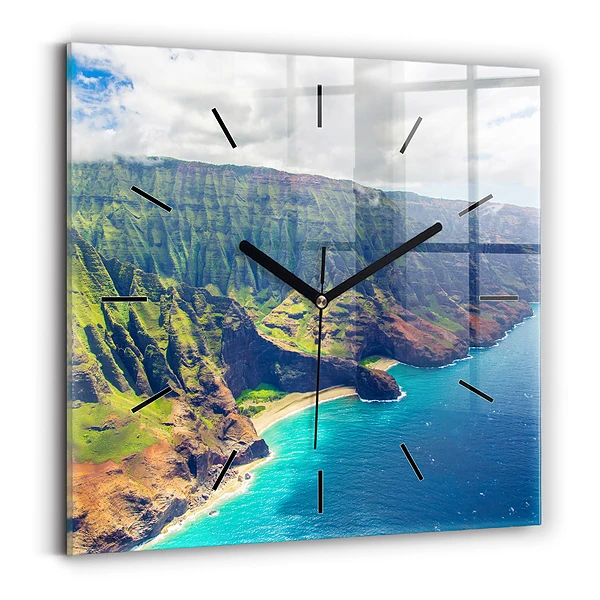 Wanduhr quadratisch mit motiv Hawaiianisches Meer