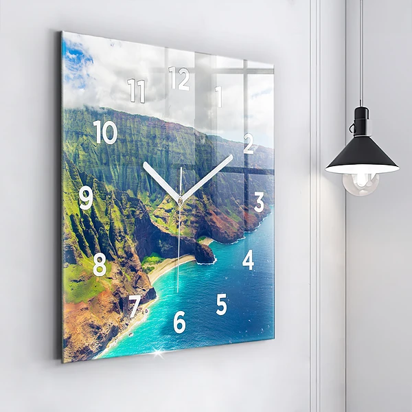 Wanduhr quadratisch mit motiv Hawaiianisches Meer