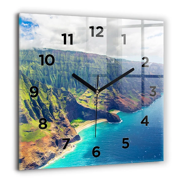 Wanduhr quadratisch mit motiv Hawaiianisches Meer